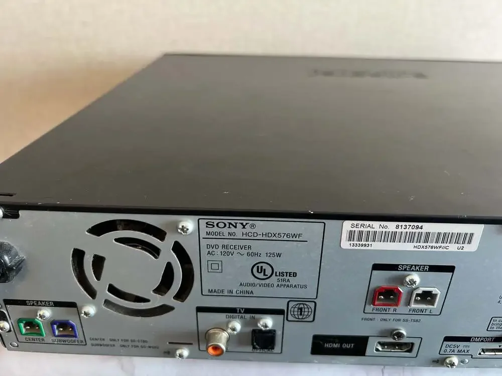 Sony DAV-HDX576WF 5-Disc DVD Home Theatre System Receiver Repair or Parts